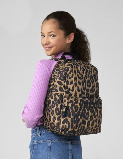 BagBase - Leopard Print Backpack - Leopard Print