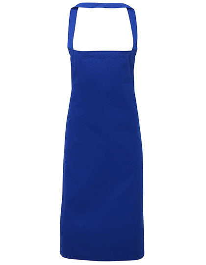 Premier Workwear - Organic Cotton Bib Apron (No Pocket) - Royal (ca. Pantone 286C)