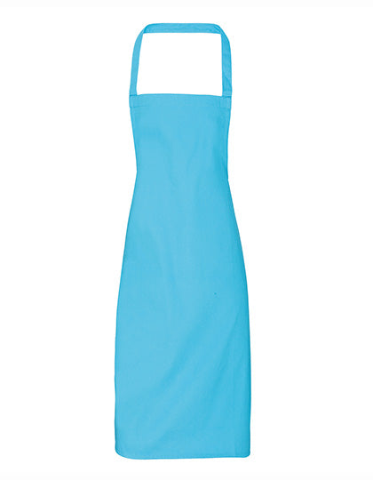 Premier Workwear - Organic Cotton Bib Apron (No Pocket) - Turquoise (ca. Pantone 312C)