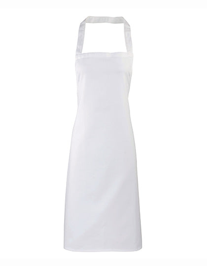 Premier Workwear - Organic Cotton Bib Apron (No Pocket) - White