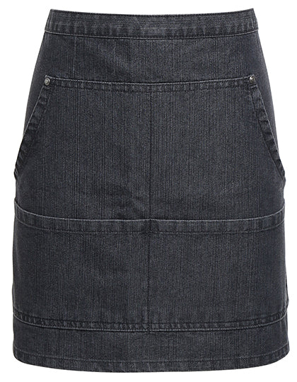 Premier Workwear - Jeans Stitch Denim Waist Apron - Black Denim (ca. Pantone 433C)