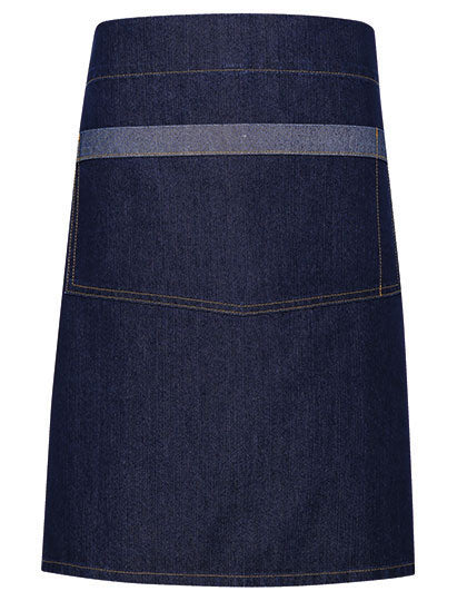 Premier Workwear - Domain Contrast Denim Waist Apron - Indigo Denim (ca. Pantone 2767C)