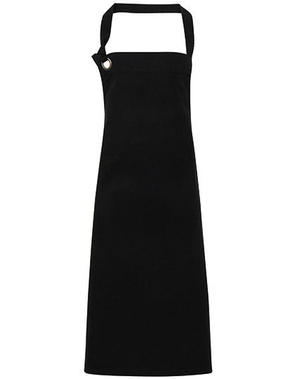 Premier Workwear - Calibre Heavy Cotton Canvas Bib Apron - Black (ca. Pantone Black C)