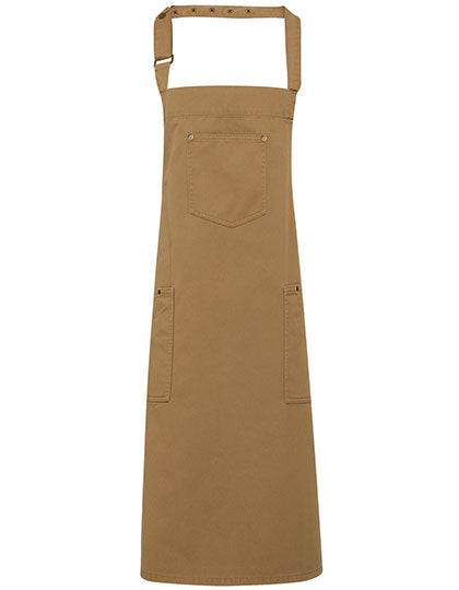 Premier Workwear - Cotton Chino Bib Apron - Khaki