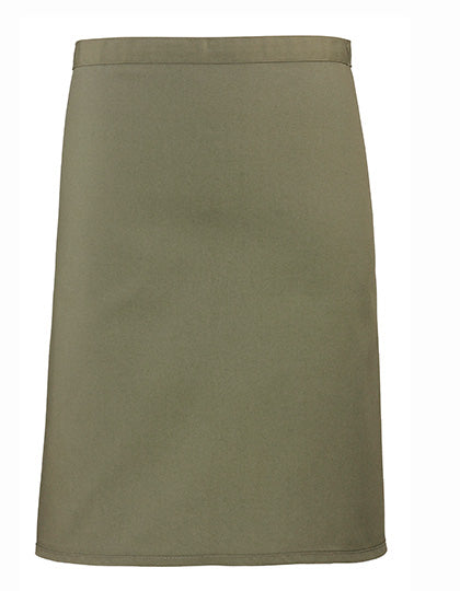 Premier Workwear - Colours Collection Mid Length Apron - Olive (ca. Pantone 378C)