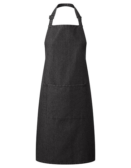 Premier Workwear - Colours Collection Bib Apron With Pocket - Black Denim (ca. Pantone 532C)