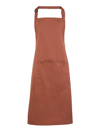 Premier Workwear - Colours Collection Bib Apron With Pocket - Chestnut (ca. Pantone 7525C)