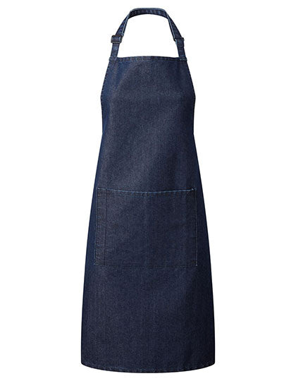 Premier Workwear - Colours Collection Bib Apron With Pocket - Indigo Denim
