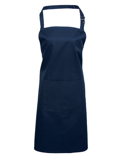 Premier Workwear - Colours Collection Bib Apron With Pocket - Navy (ca. Pantone 2766C)