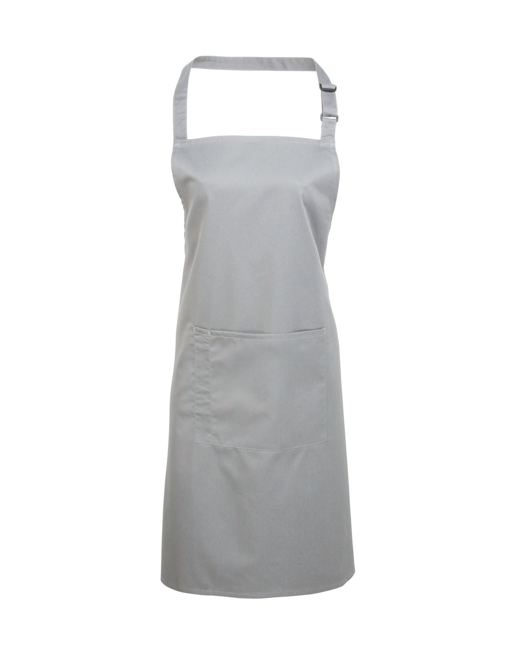 Premier Workwear - Colours Collection Bib Apron With Pocket - Pale Grey (Silver) (ca. Pantone 428C)