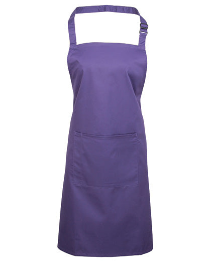 Premier Workwear - Colours Collection Bib Apron With Pocket - Purple (ca. Pantone 269C)