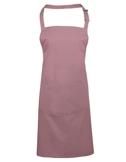 Premier Workwear - Colours Collection Bib Apron With Pocket - Rose (ca. Pantone 5015C)