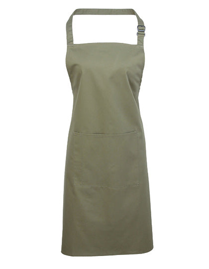 Premier Workwear - Colours Collection Bib Apron With Pocket - Sage (ca. Pantone 5497C)