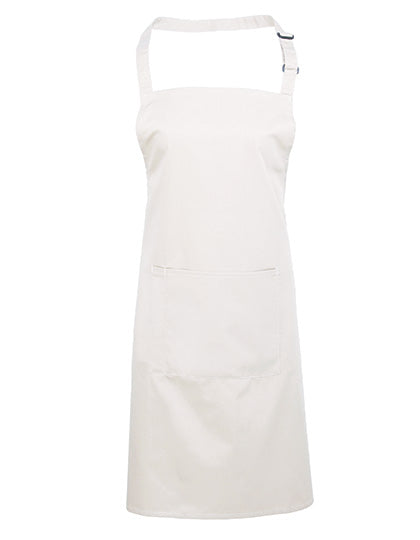 Premier Workwear - Colours Collection Bib Apron With Pocket - White