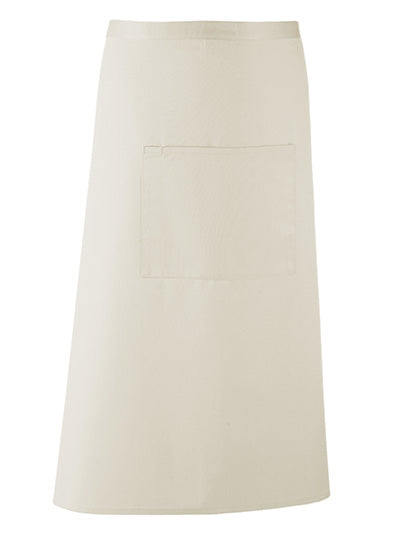 Premier Workwear - Colours Collection Bar Apron - Natural (ca. Pantone 1205C)
