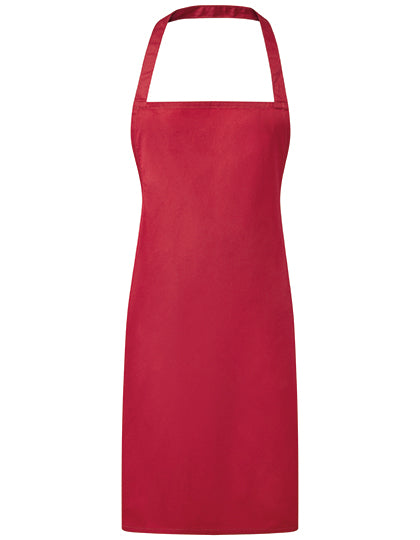 Premier Workwear - Essential Bib Apron - Red (ca. Pantone 201C)