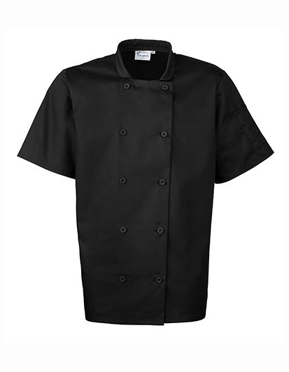Premier Workwear - Short Sleeve Chef´s Jacket - Black (ca. Pantone Black C)