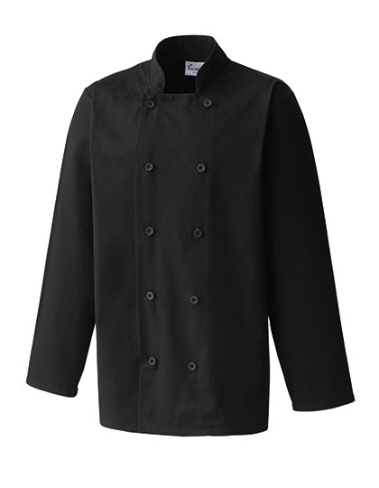 Premier Workwear - Long Sleeve Chef´s Jacket - Black (ca. Pantone Black C)