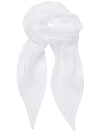 Premier Workwear - Women´s Colours Collection Chiffon Scarf - White