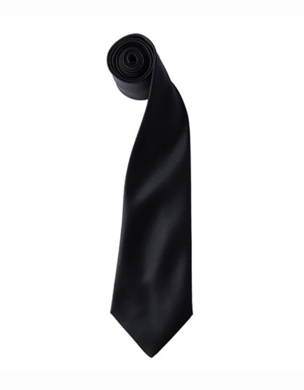 Premier - Colours Collection Satin Tie - Black