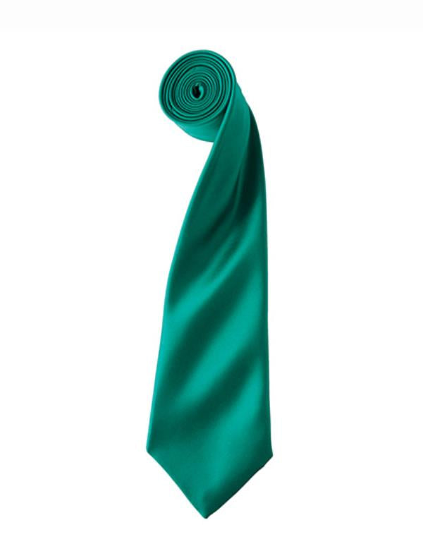 Premier - Colours Collection Satin Tie - Emerald