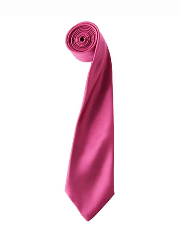 Premier - Colours Collection Satin Tie - Hot Pink