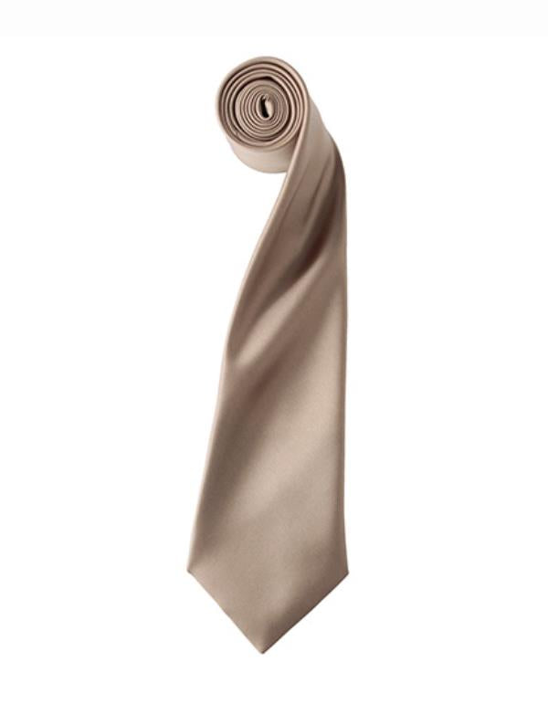 Premier - Colours Collection Satin Tie - Khaki