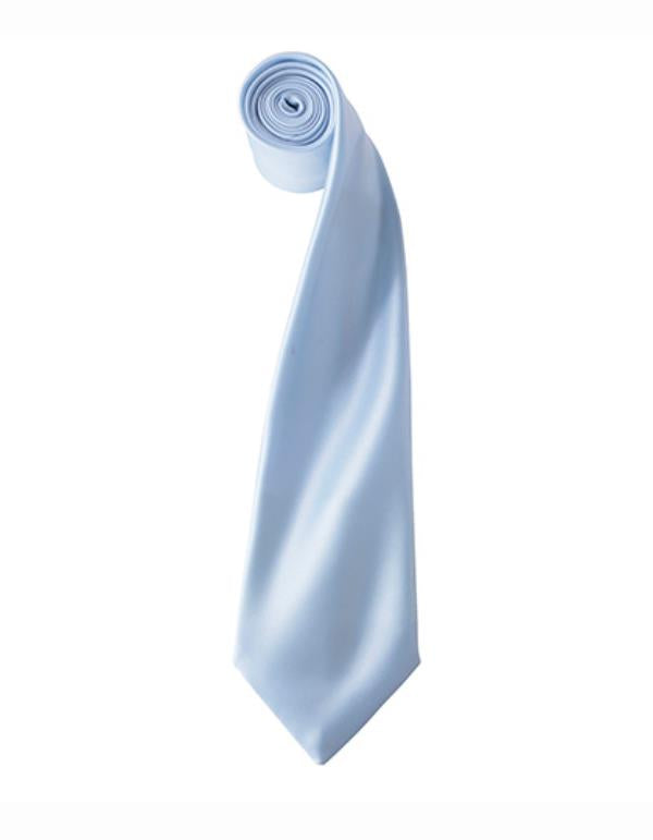 Premier - Colours Collection Satin Tie - Light Blue
