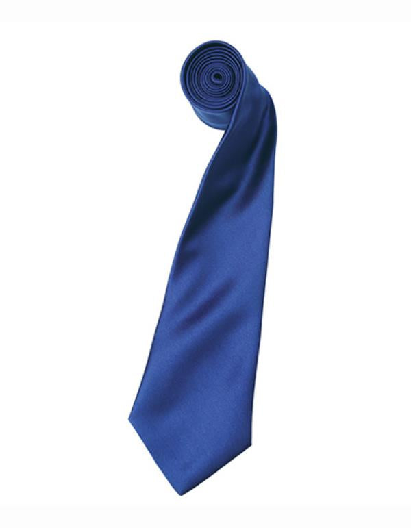 Premier - Colours Collection Satin Tie - Marine Blue