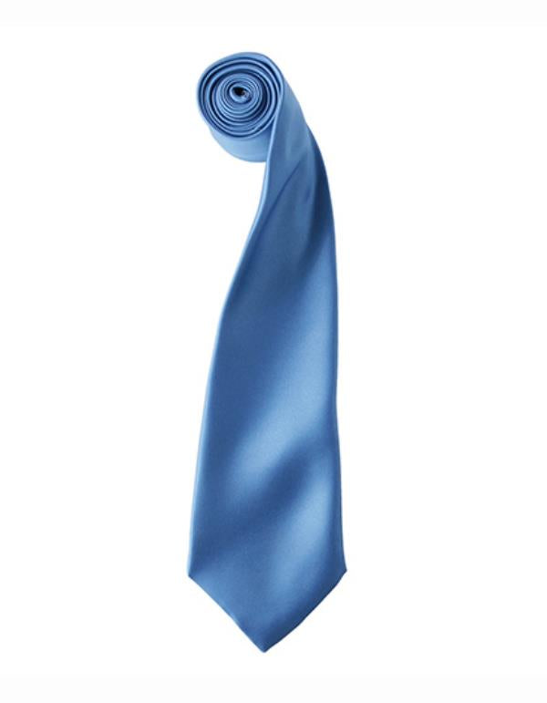 Premier - Colours Collection Satin Tie - Midblue