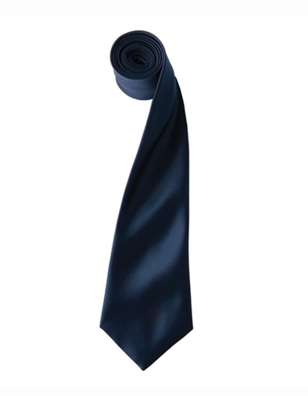 Premier - Colours Collection Satin Tie - Navy