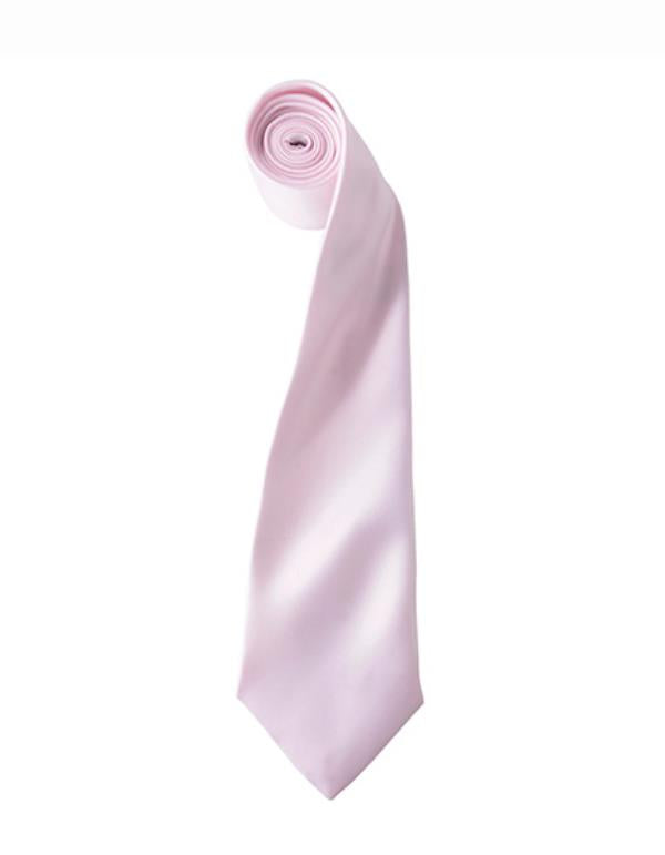 Premier - Colours Collection Satin Tie - Pink