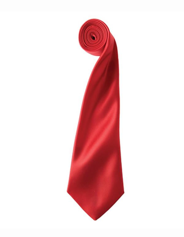 Premier - Colours Collection Satin Tie - Red