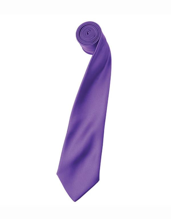 Premier - Colours Collection Satin Tie - Rich Violet