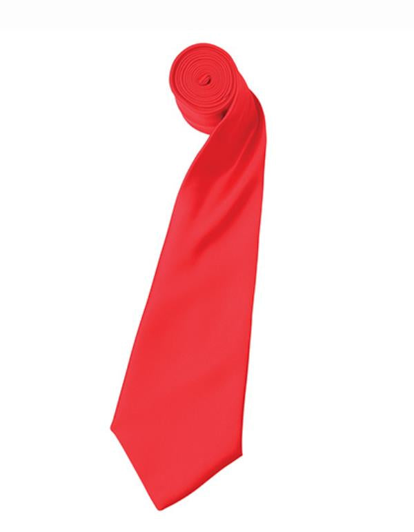 Premier - Colours Collection Satin Tie - Strawberry Red