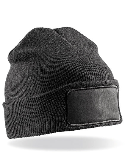 Result Winter Essentials - Dubbellaagse Knitted Thinsulate Printers Muts - Black