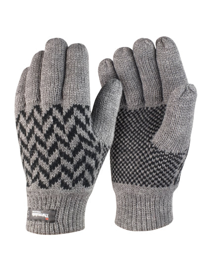 Result Winter Essentials - Pattern Thinsulate Handschoenen - Grey/Black