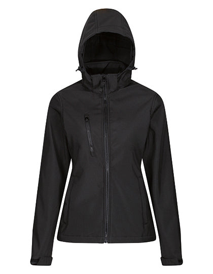 Regatta Professional - Women´s Venturer 3-Layer Printable Hooded Softshell Jacket - Black