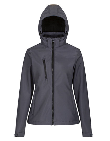 Regatta Professional - Women´s Venturer 3-Layer Printable Hooded Softshell Jacket - Seal Grey