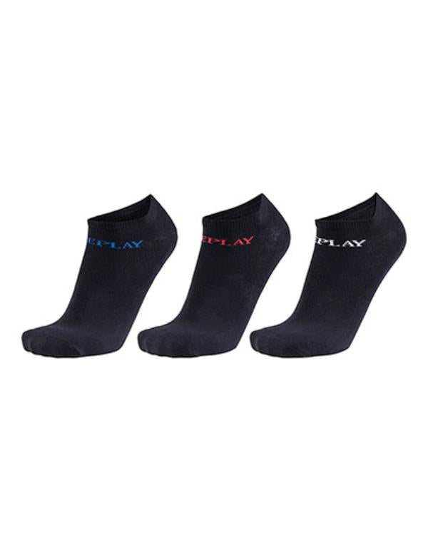 Replay - 3 Pack Liner Enkelsokken - Black