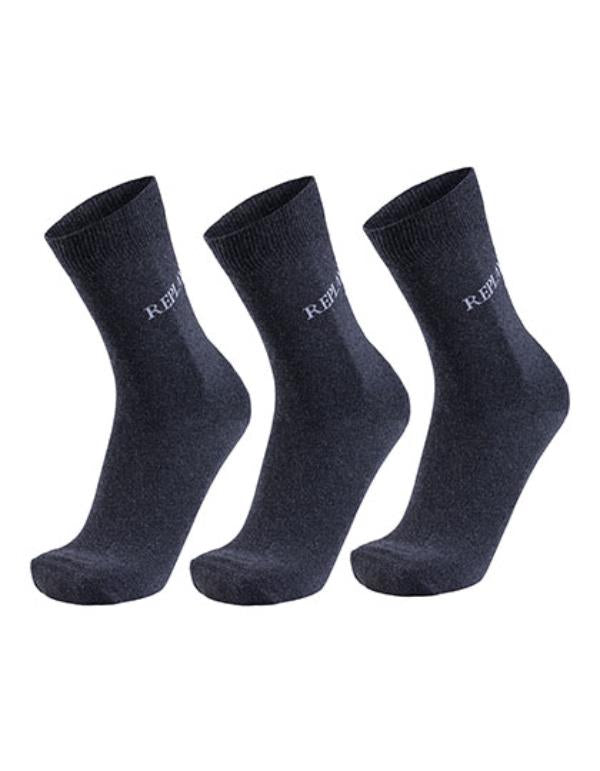 Replay - 3 Pack Casual Hoge Sokken - Dark Grey Melange/Grey