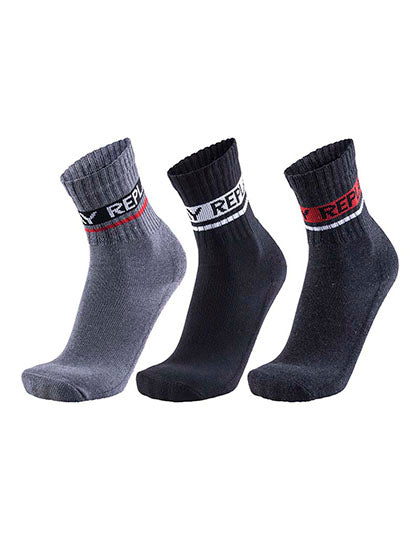 Replay - 3 Pack Tennis Sokken - Anthracite/Anthracite