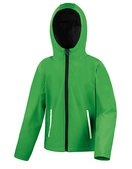Result Core - Junior TX Performance Hooded Soft Shell Jacket - Vivid Green