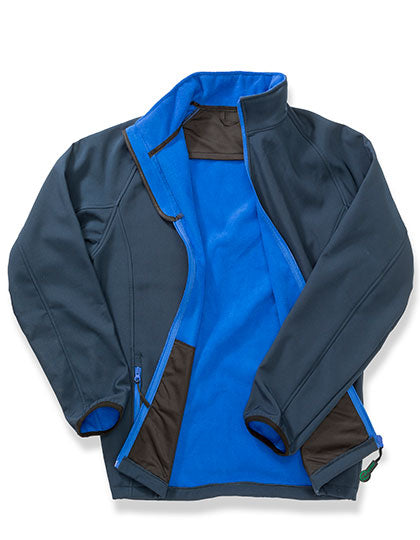 Result Genuine Recycled - Men's Printable Softshell Jacket with Recycled Fleece Inner - Navy / Royal