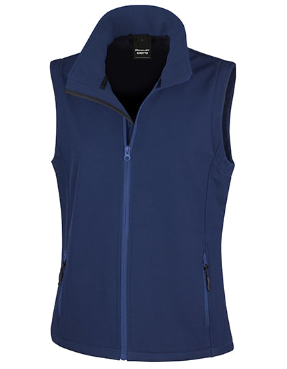 Result Genuine Recycled - Women´s Printable Softshell Bodywarmer with Recycled Fleece Inner - Navy