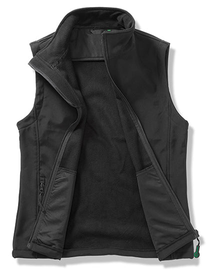 Result Genuine Recycled - Men's Printable Softshell Bodywarmer with Recycled Fleece Inner - Black