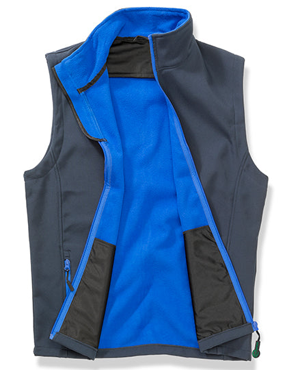 Result Genuine Recycled - Men's Printable Softshell Bodywarmer with Recycled Fleece Inner - Navy / Royal