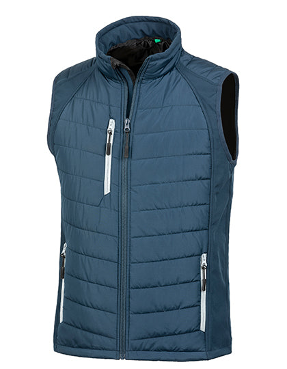Result Genuine Recycled - Recycled Compass Padded Softshell Gilet - Navy M (uitverkoop)