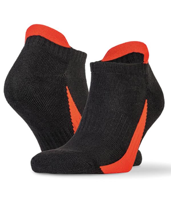 SPIRO - 3 Pack Sneaker Sport Enkelsokken - Black/Red