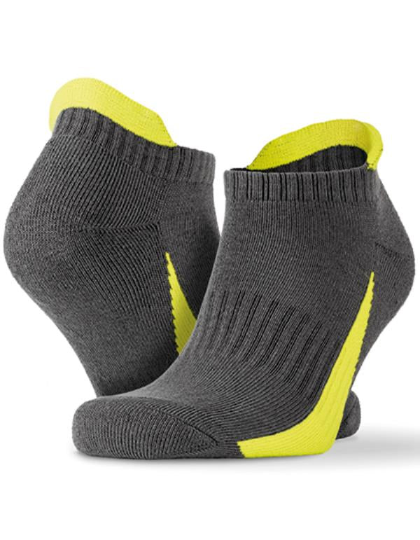 SPIRO - 3 Pack Sneaker Sport Enkelsokken - Grey/Lime